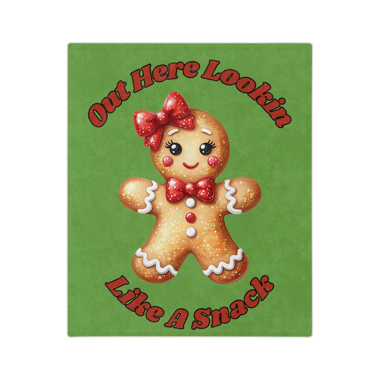 Lookin Like A Snack 2-Velveteen Microfiber Blanket (Lt Green)