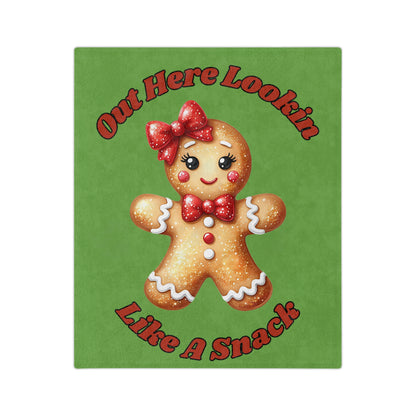 Lookin Like A Snack 2-Velveteen Microfiber Blanket (Lt Green)