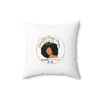 Peacock-Spun Polyester Square Pillow