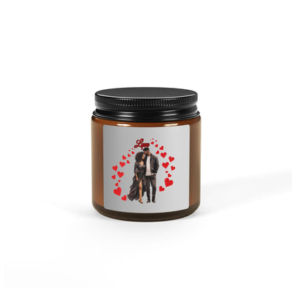 Love-Scented Soy Candle (Multi-Size, Amber Jar)