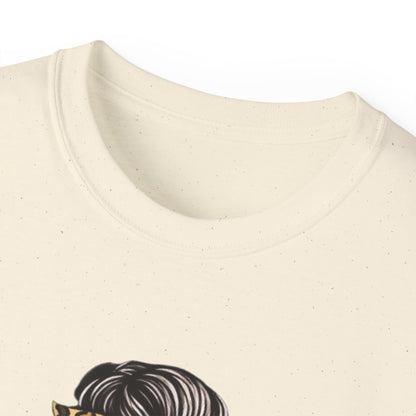 Mom Life Tee — Leopard Bun Graphic Cotton T‑Shirt