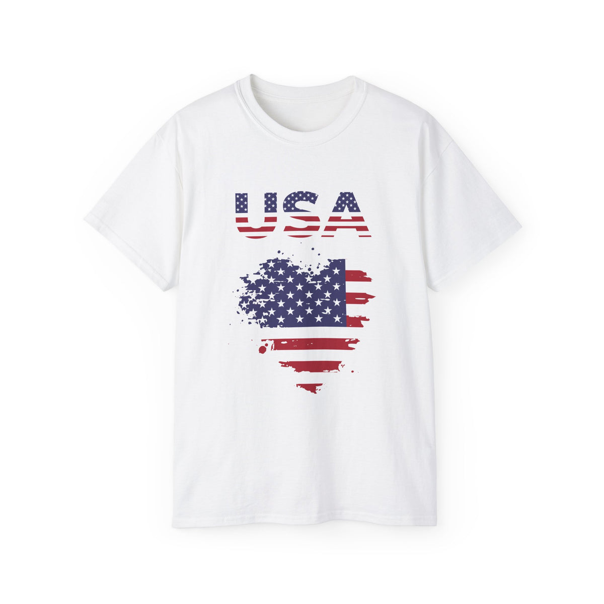 USA Flag Heart T‑Shirt — Patriotic Fourth of July Tee