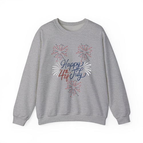 "Happy 4th of July" Fireworks Crewneck Sweatshirt