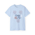 4th of July Fireworks Tee - "Happy 4th of July" Patriotic Cotton Shirt