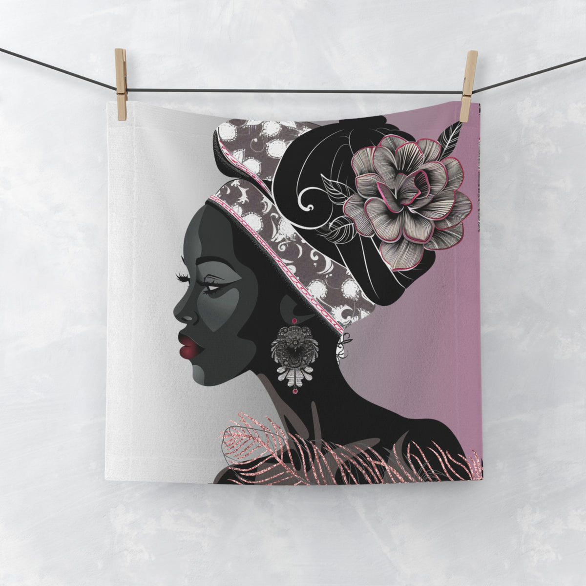 Feather-Face Towel