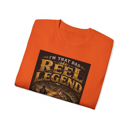"I'm That Dad, Reel Legend" Graphic Tee-Fishing Dad T-Shirt