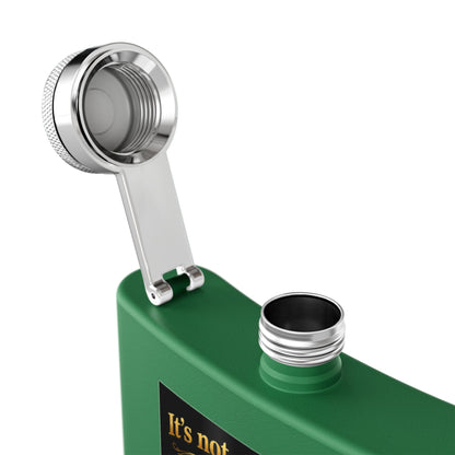 "It's Not a Dad Bod... It's a Father Figure" Stainless Steel 6 oz Pocket Hip Flask