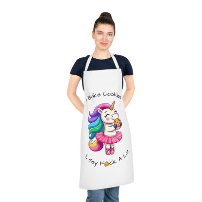 Bake Cookies Say Fck A Lot-Adult Apron (AOP) (White)