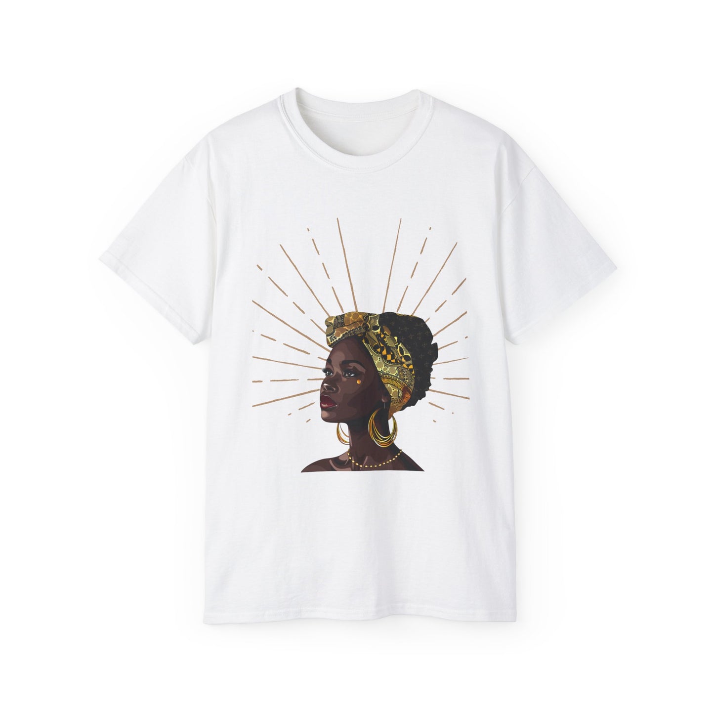 Queen Star Portrait Tee - Inspirational Black Woman Design