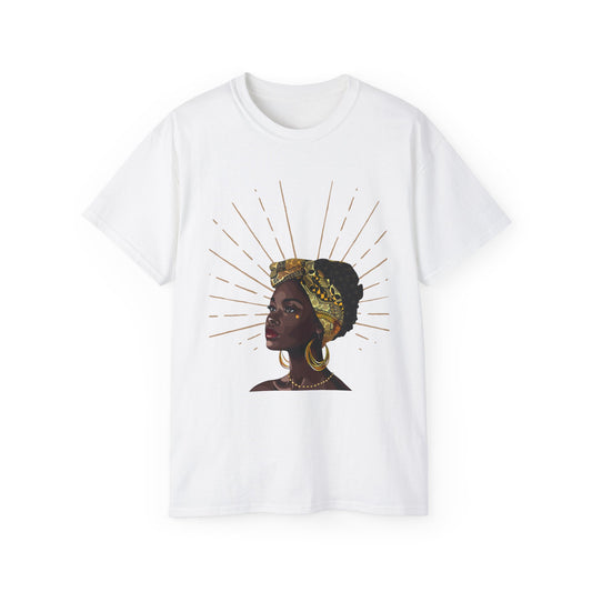 Queen Star Portrait Tee - Inspirational Black Woman Design