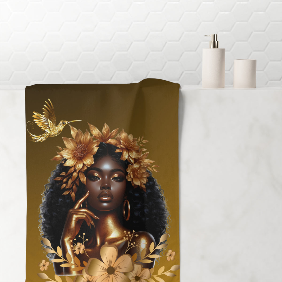 Hummingbird-Mink-Cotton Towel