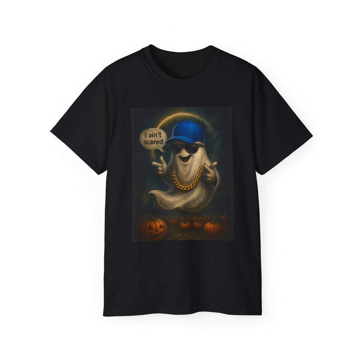 I Ain't Scared Ghost-Cotton T-Shirt