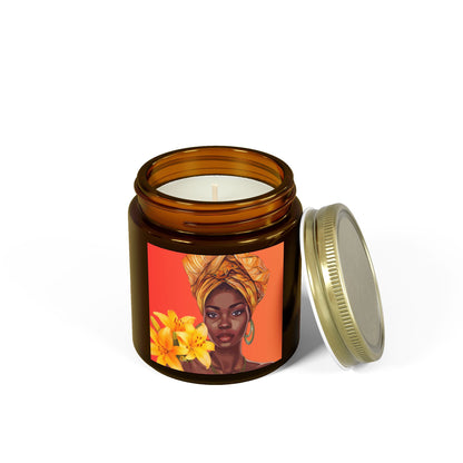 Lily-Scented Candles, Coconut Apricot Wax (4oz, 9oz)