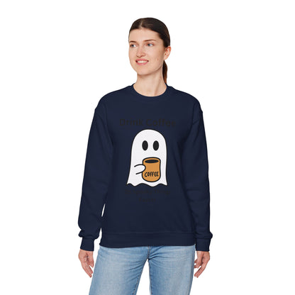 Boo Drink Coffee-Ghost-Sweatshirt