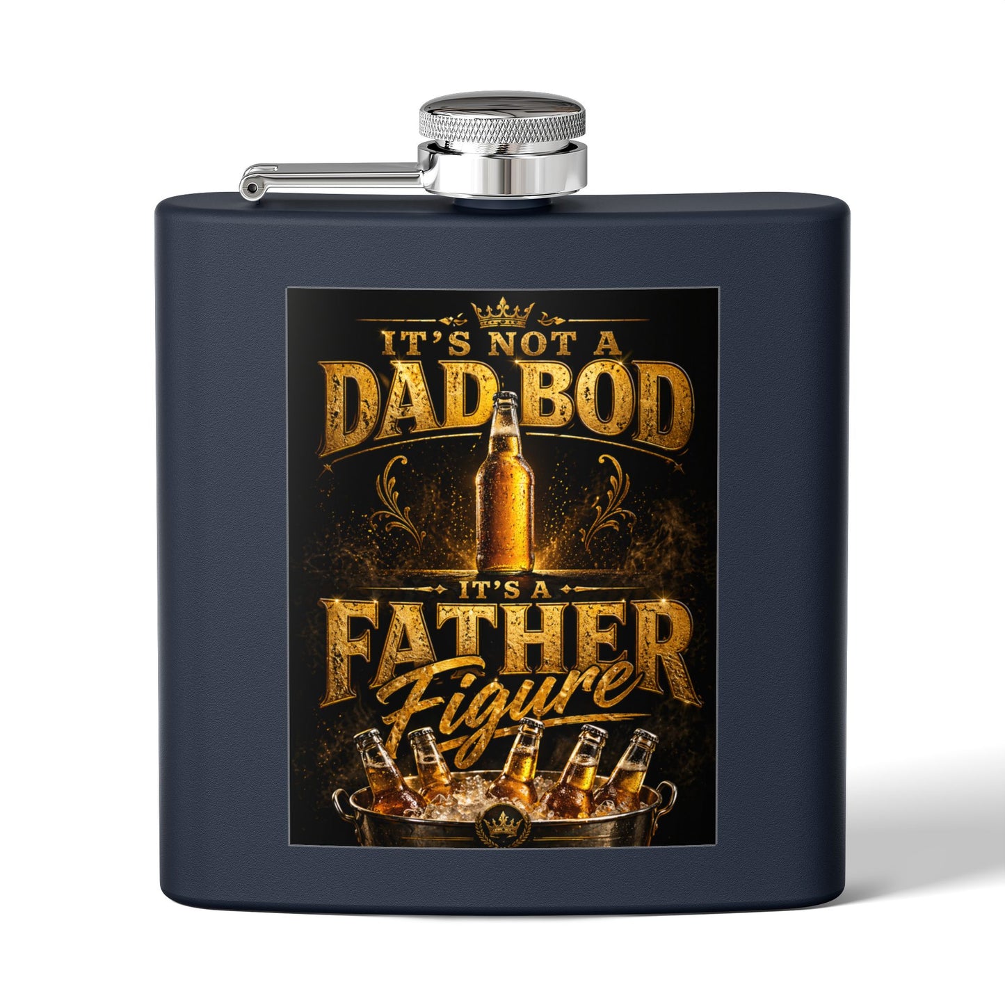 “It’s Not a Dad Bod, It’s a Father Figure” Novelty 6oz Hip Flask | Father's Day Gift