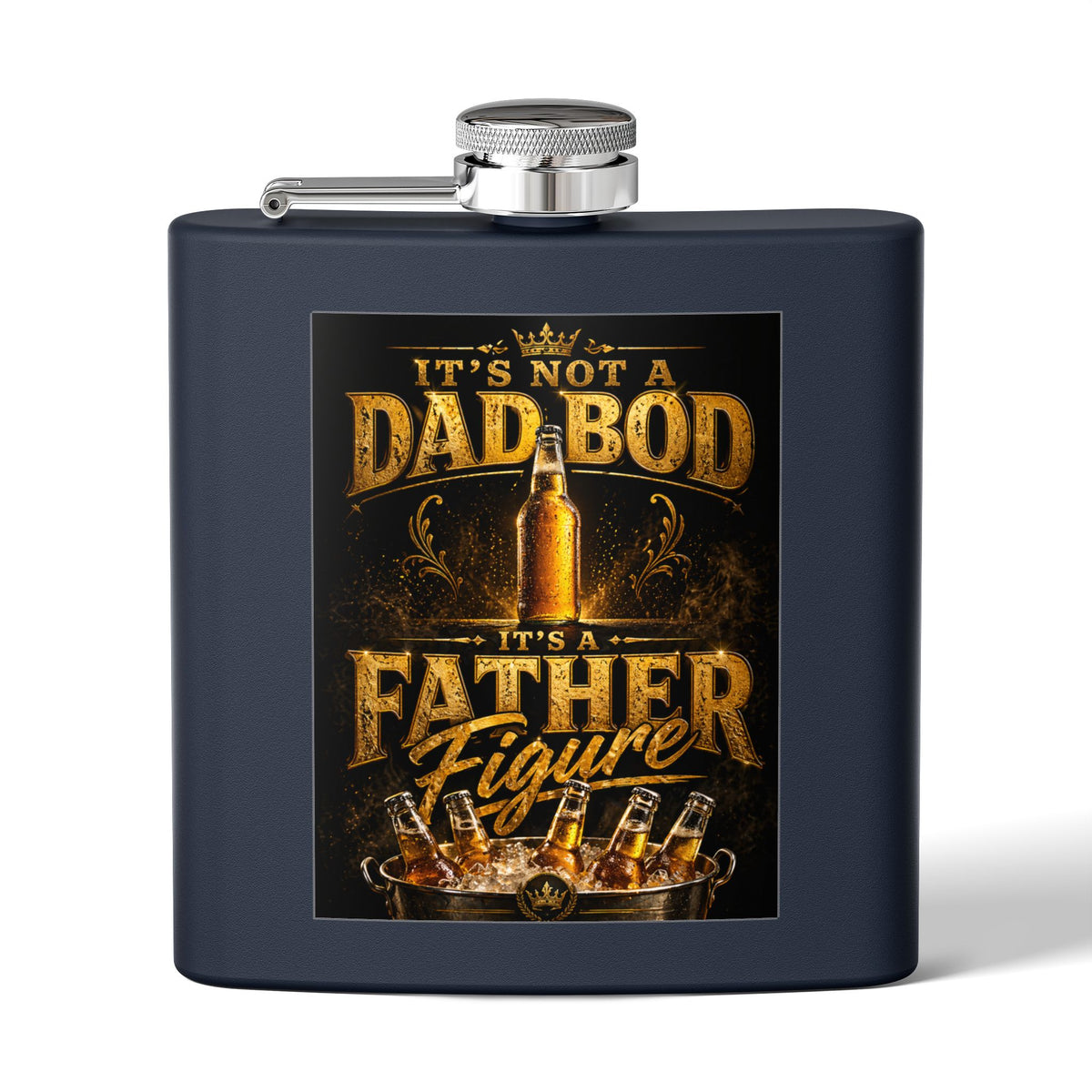 “It’s Not a Dad Bod, It’s a Father Figure” Novelty 6oz Hip Flask | Father's Day Gift