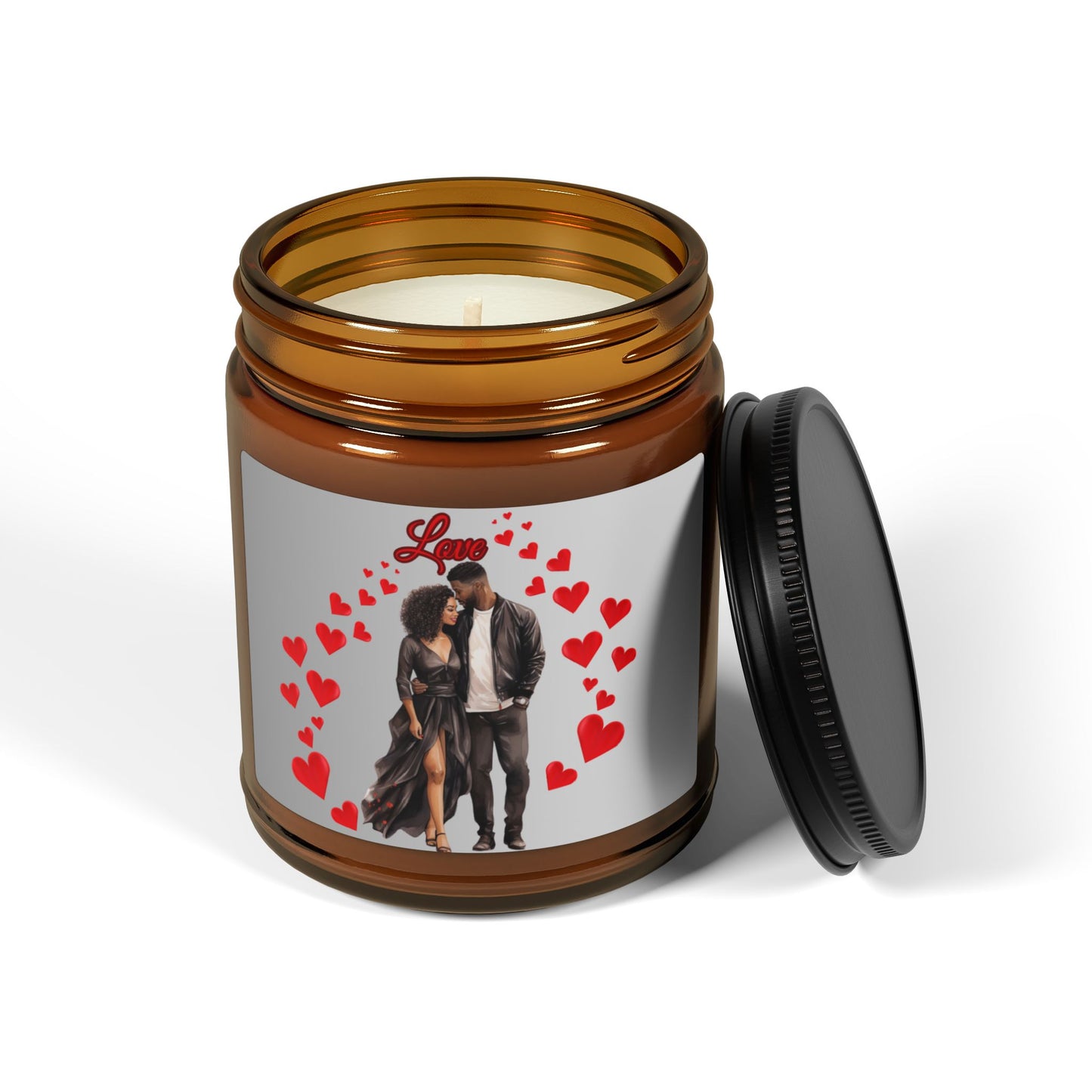 Love-Scented Soy Candle (Multi-Size, Amber Jar)