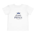 Little Prince Toddler Tee Shirt (Blue Letters) for Newborn Gifts, Baby Shower, Mother's Day