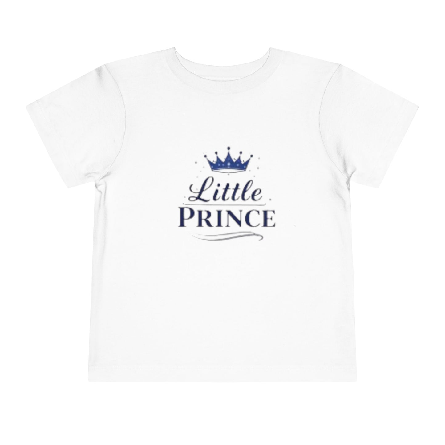 Little Prince Toddler Tee Shirt (Blue Letters) for Newborn Gifts, Baby Shower, Mother's Day