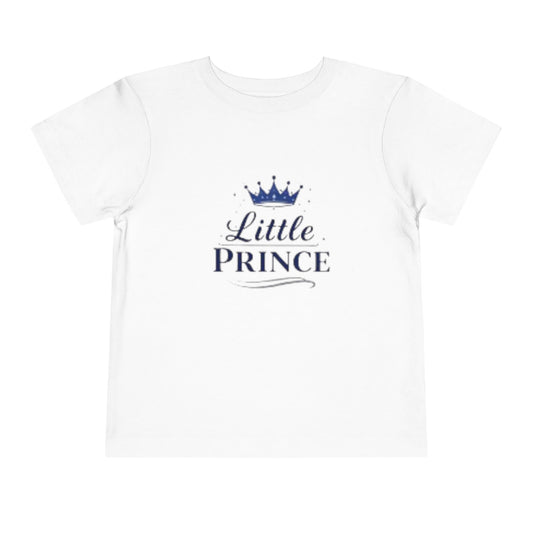 Little Prince Toddler Tee Shirt (Blue Letters) for Newborn Gifts, Baby Shower, Mother's Day