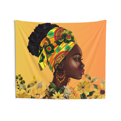 Queen Sunflower Indoor Wall Tapestry