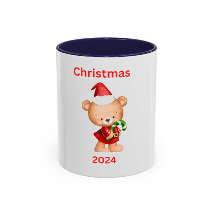 Bear with Stocking-Green Candy Cane