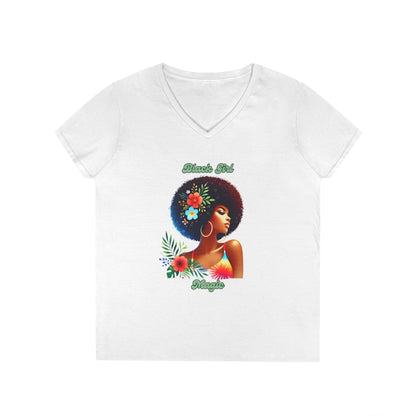 Black Girl Magic Ladies' V-Neck T-Shirt