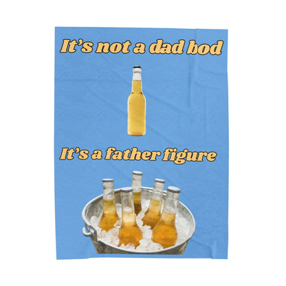Funny Dad Bod Themed Velveteen Plush Blanket