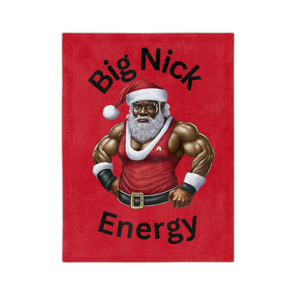 Big Nick Energy Velveteen Microfiber Blanket (Red)