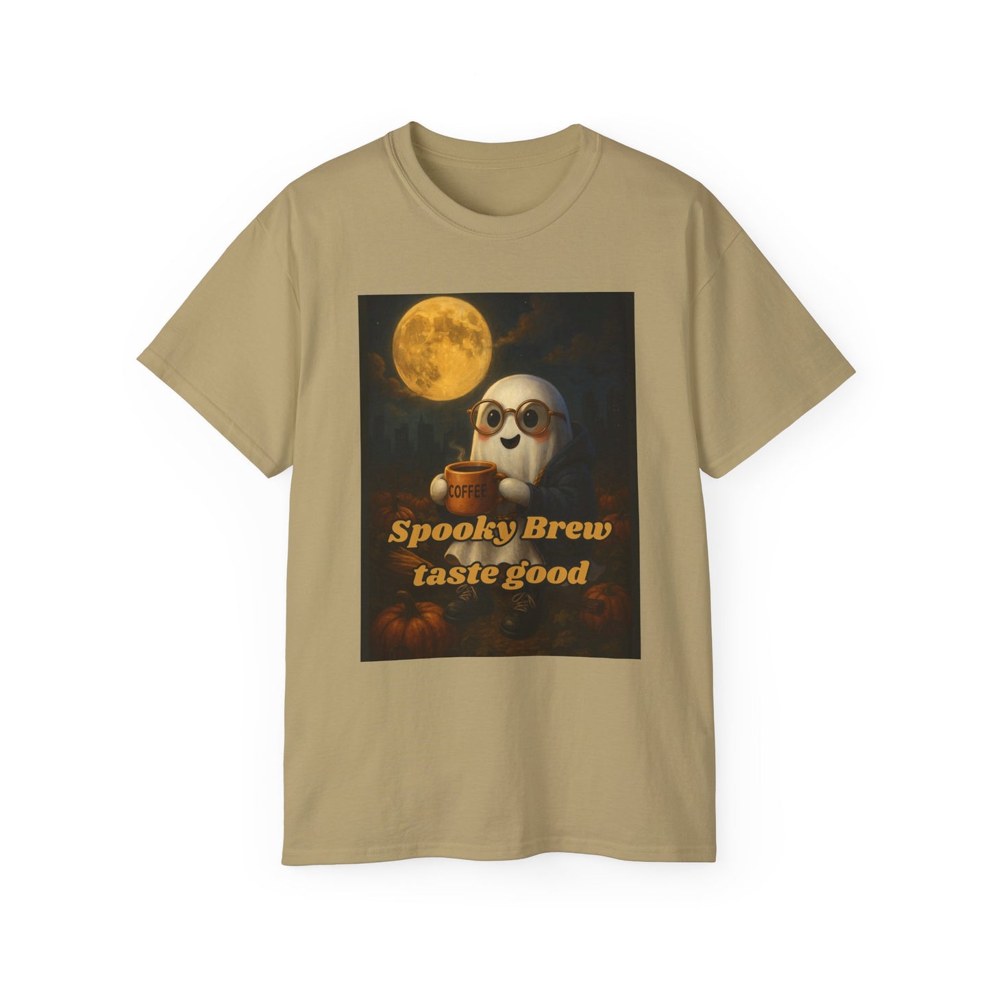 Spooky Brew Cotton T-Shirt (Cityscape)