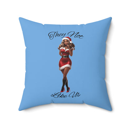 They Not Like Us 3- (Lt Blue) Spun Polyester Square Pillow