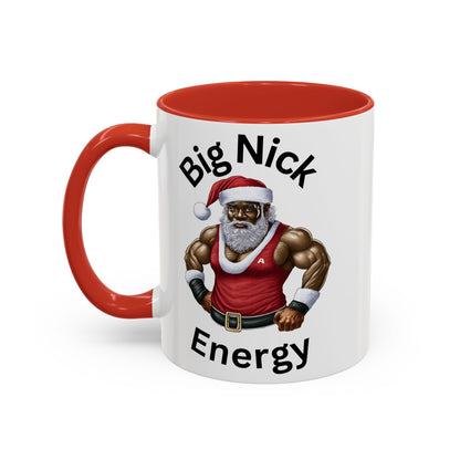 Big Nick Energy-Accent Coffee Mug (11, 15oz) (Black)