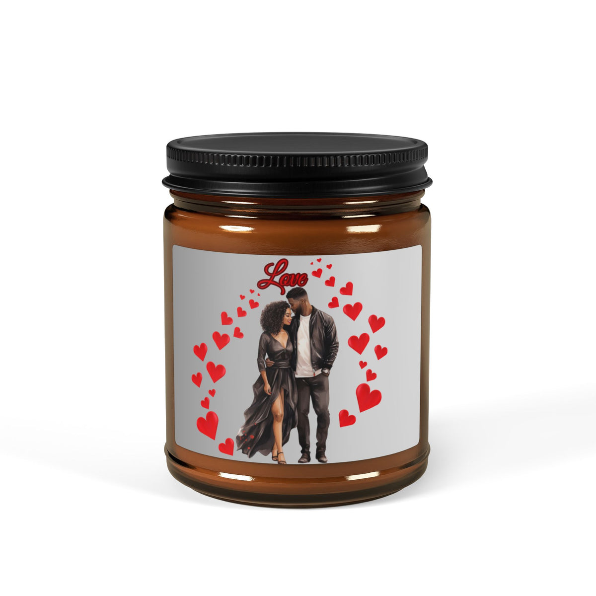Love-Scented Soy Candle (Multi-Size, Amber Jar)