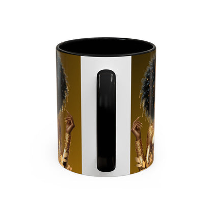 Golden Goddess Accent Coffee Mug - 11oz & 15oz
