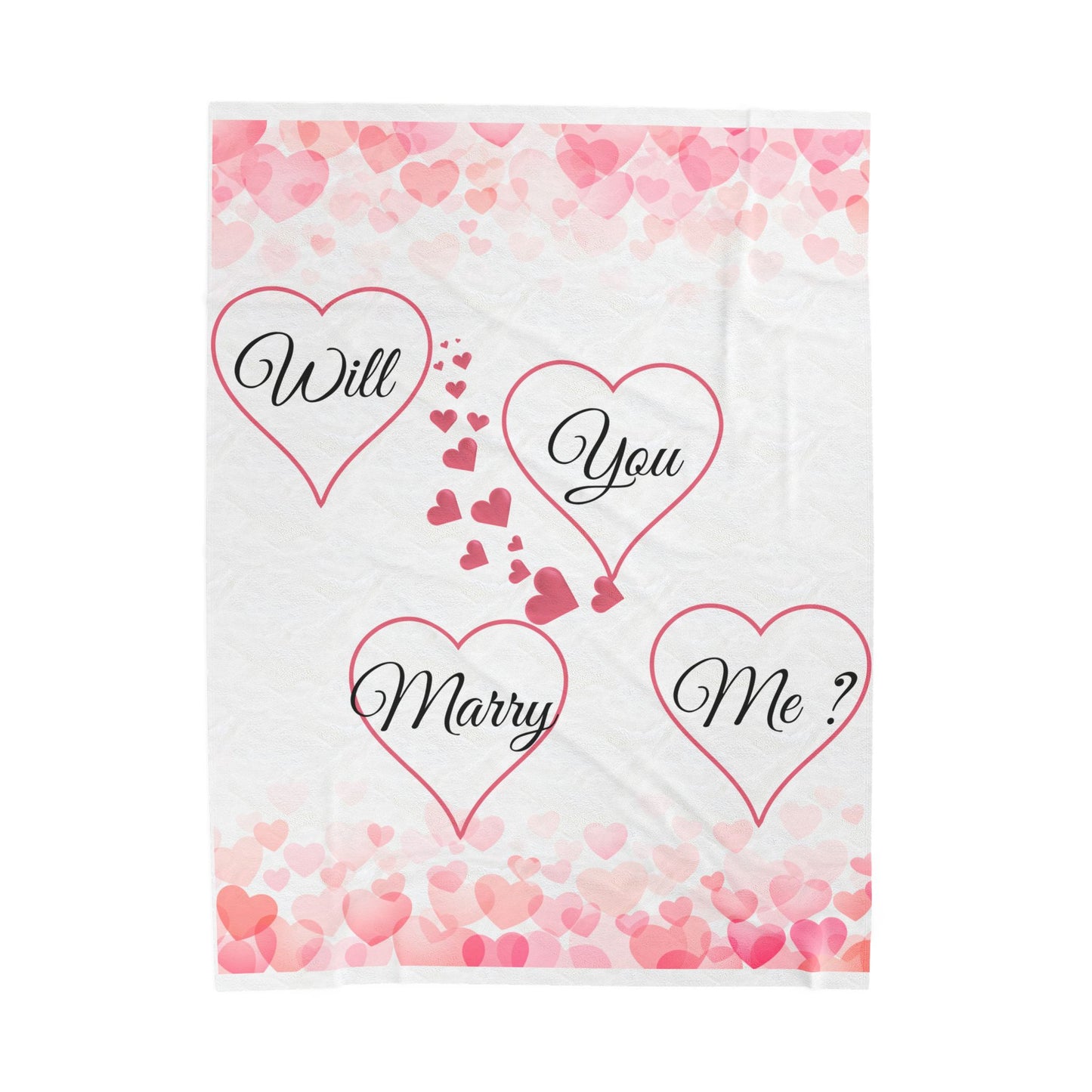 "Will You Marry Me?" Romantic Proposal Heart Throw 2