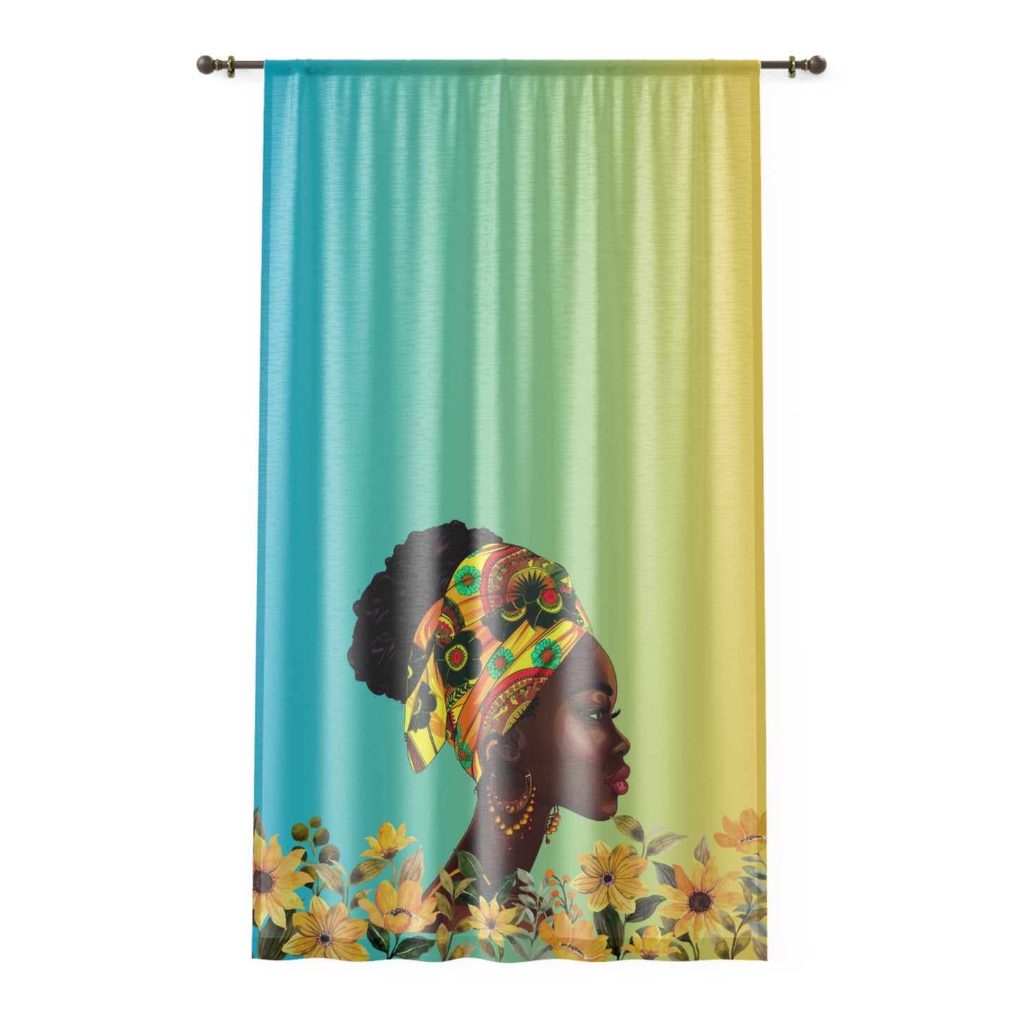 Queen Sunflower Window Curtain
