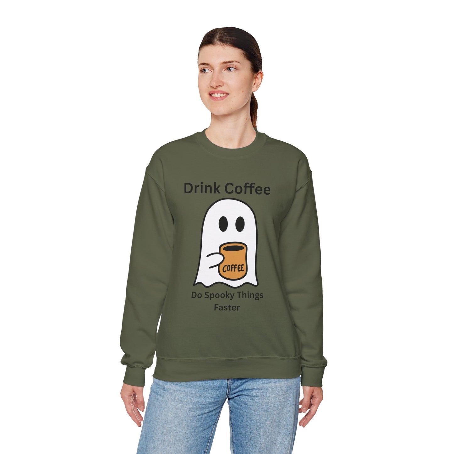 Boo Drink Coffee-Ghost-Sweatshirt