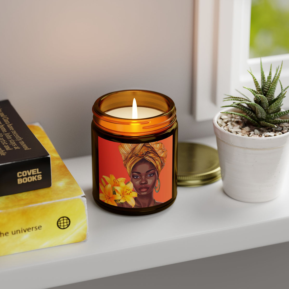 Lily-Scented Candles, Coconut Apricot Wax (4oz, 9oz)