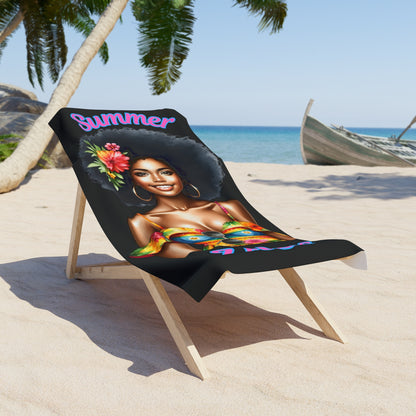 Summer Vibes Beach Towel 4-Black