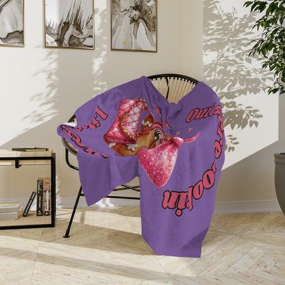 Lookin Like A Snack 1-Velveteen Microfiber Blanket (Lt Purple)