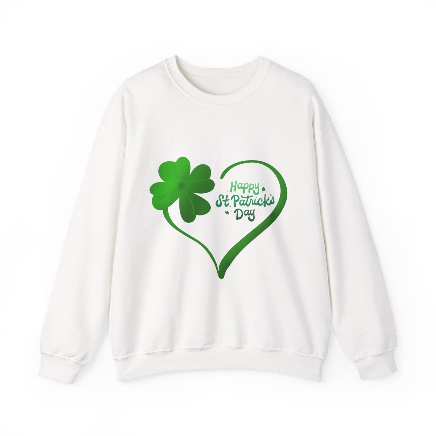 "Happy St. Patrick's Day" ribbon heart sweatshirt