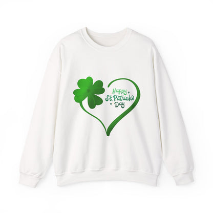 "Happy St. Patrick's Day" ribbon heart sweatshirt