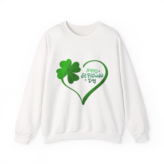 "Happy St. Patrick's Day" ribbon heart sweatshirt