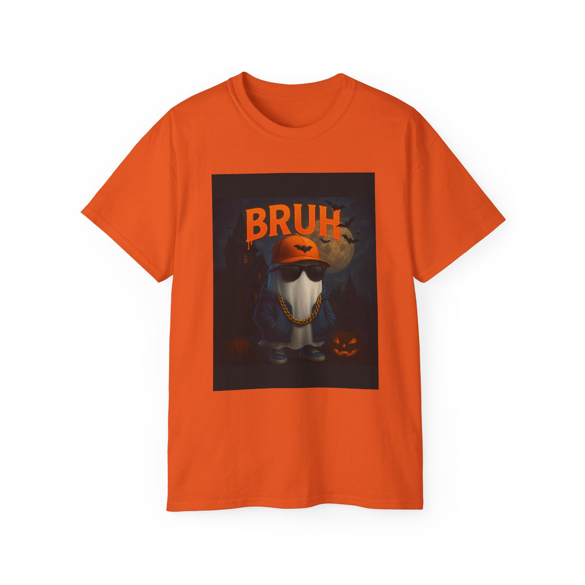 Bruh Cotton T-Shirt (Haunted House)