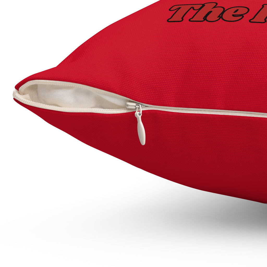 I Do It for the Hooos-spun Polyester Square Pillow (Dk Red)