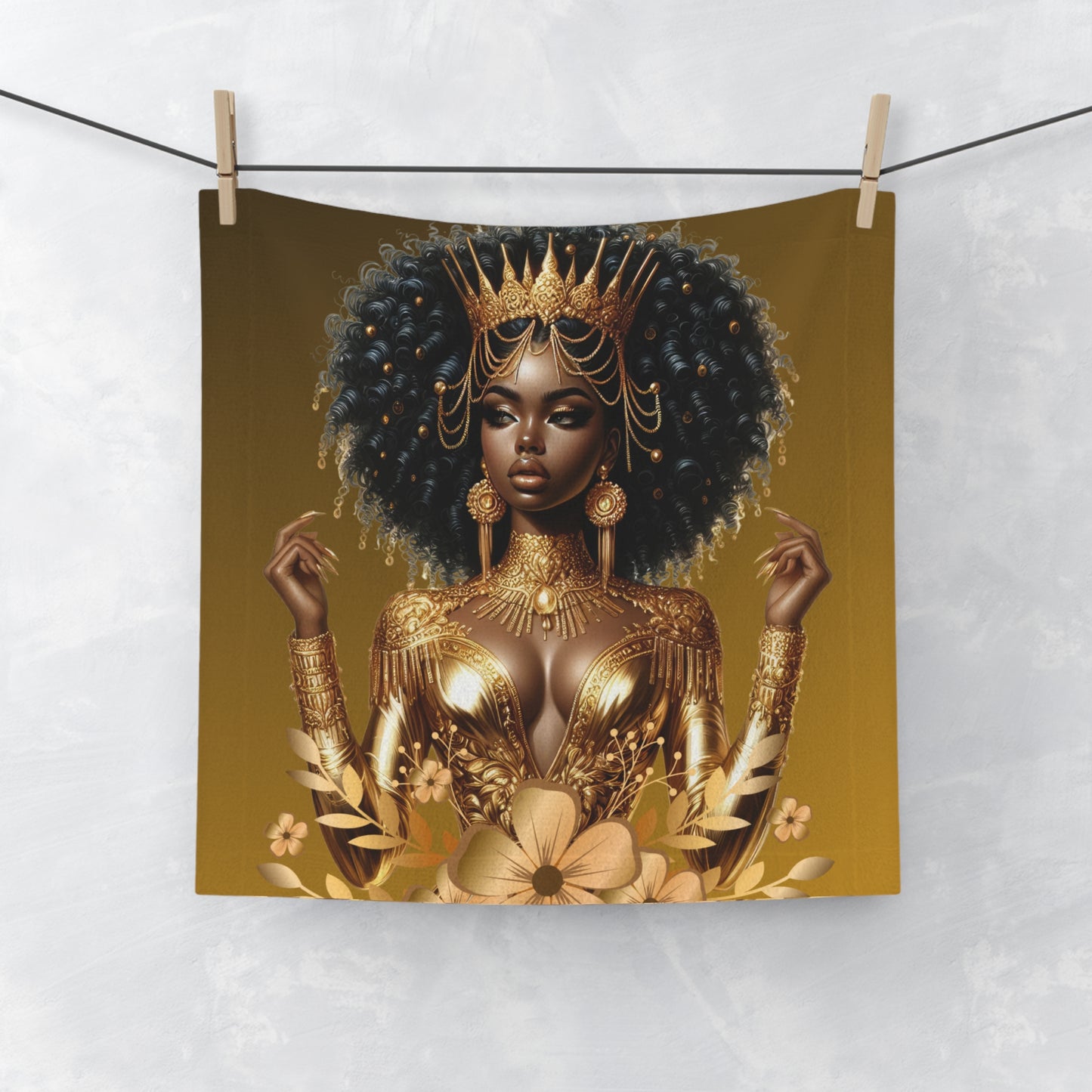 Golden-Goddess-Face Towel