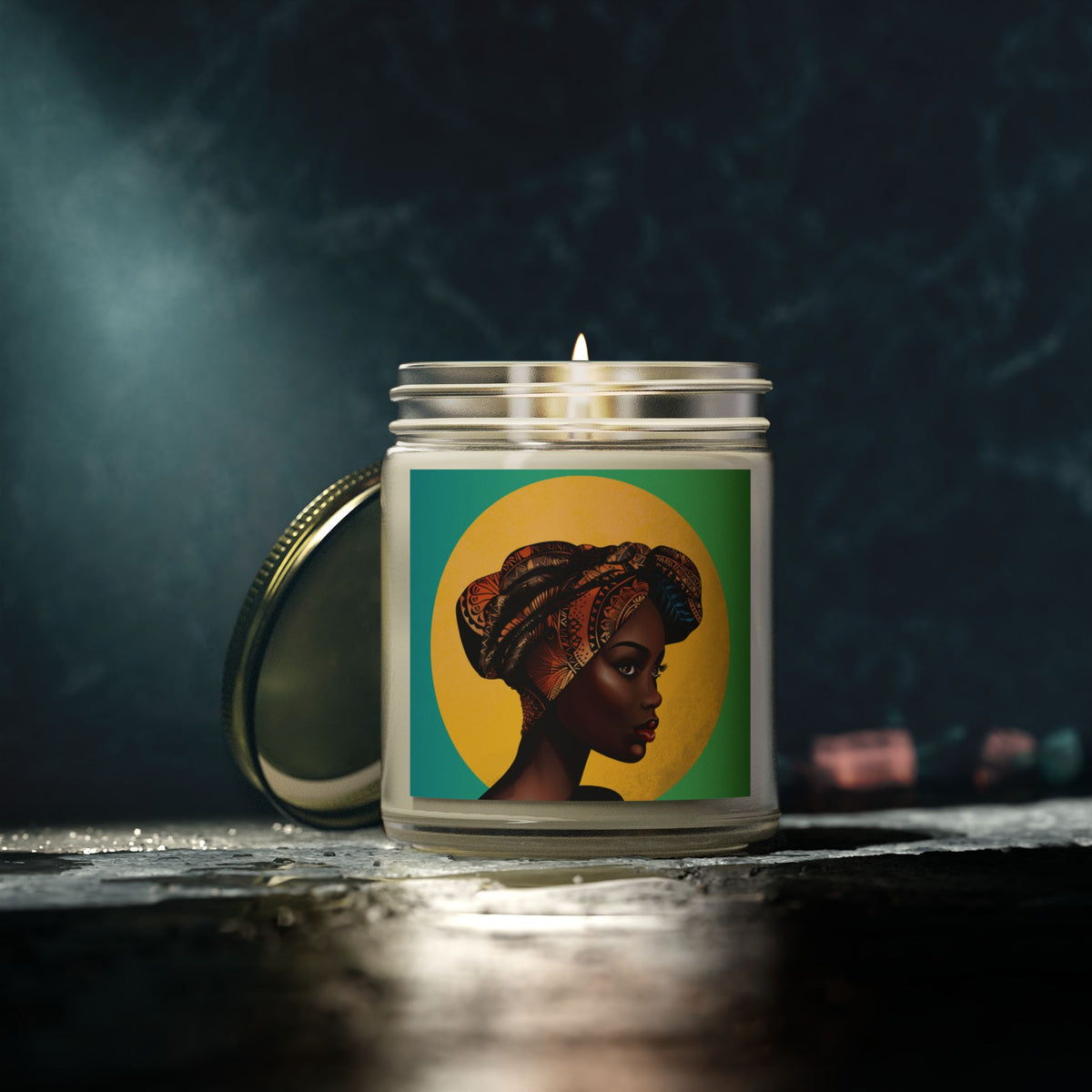 Moon-Scented Candles, Coconut Apricot Wax (4oz, 9oz)