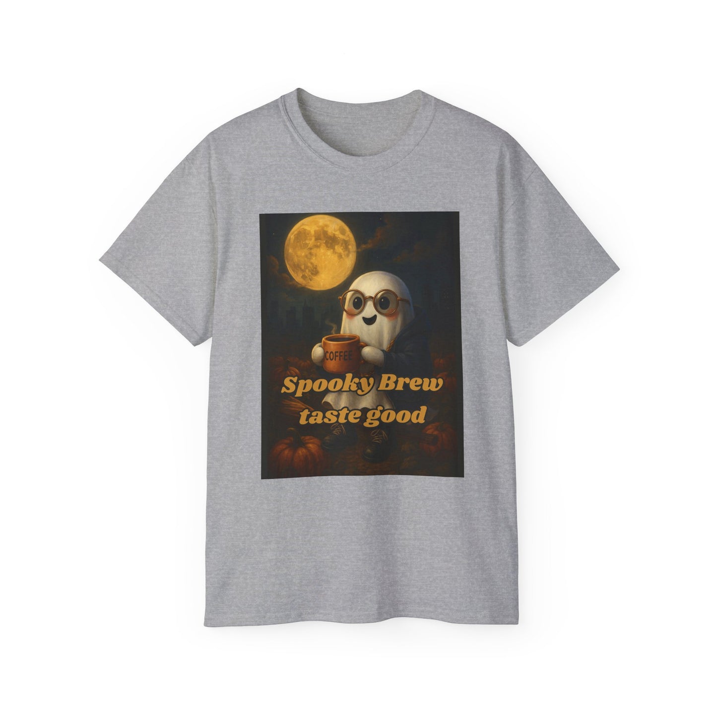 Spooky Brew Cotton T-Shirt (Cityscape)