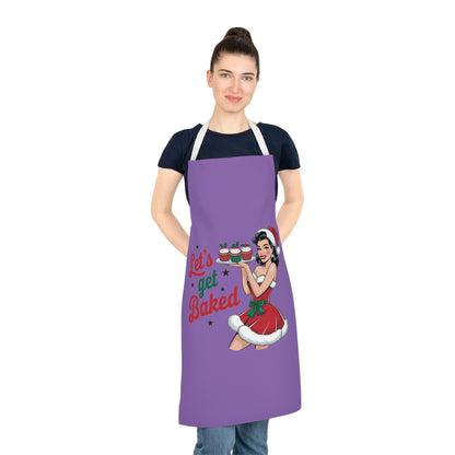 Let's Get Baked-Adult Apron (AOP) (Lt Purple)