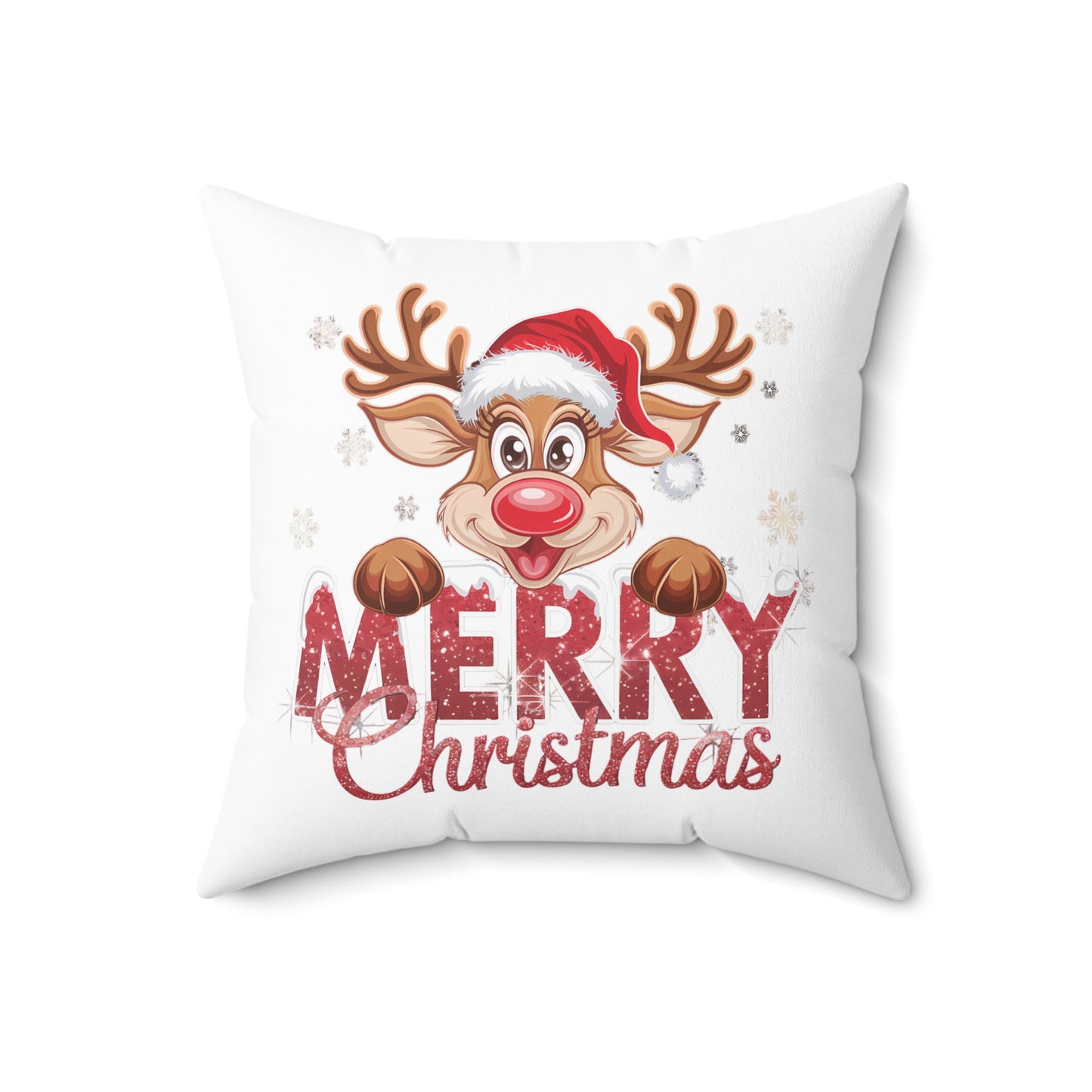 Merry Christmas Reindeer-White